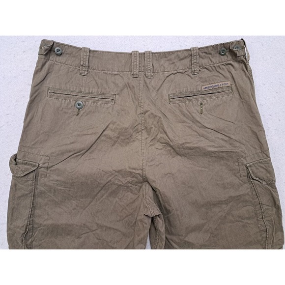 VTG Abercrombie Fitch Pants Mens XL 38x30 Paratroops Cargo Baggy Green T-2083 - Picture 8 of 10
